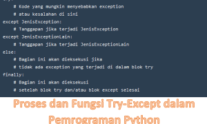 Proses dan Fungsi Try-Except dalam Pemrograman Python
